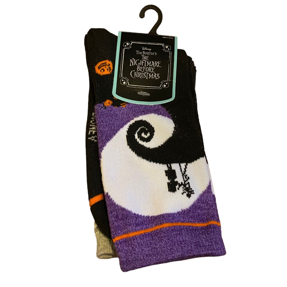 Disney Tim Burton's The Nightmare Before Christmas 3-Pack Sock Size 9-11 Socks